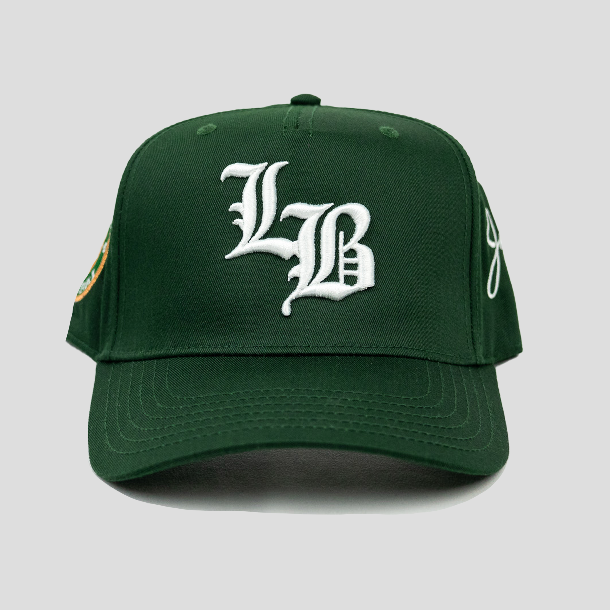 Jrip x LB Snapback Hat (DARK GREEN/WHITE)